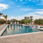 Beautiful Pool with Tanning Ledge and Waterfall